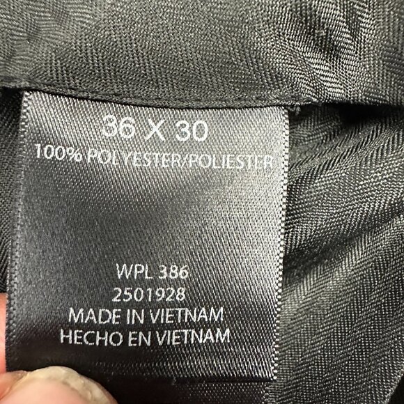 Kenneth Cole Reaction Mens Black Dress Pants 36x30 Polyester Slim Fit - Picture 4 of 5